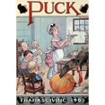 thumbnail image 1 of Thanksgiving Puck 1903 Poster Print by Louis M. Glackens, 1 of 3