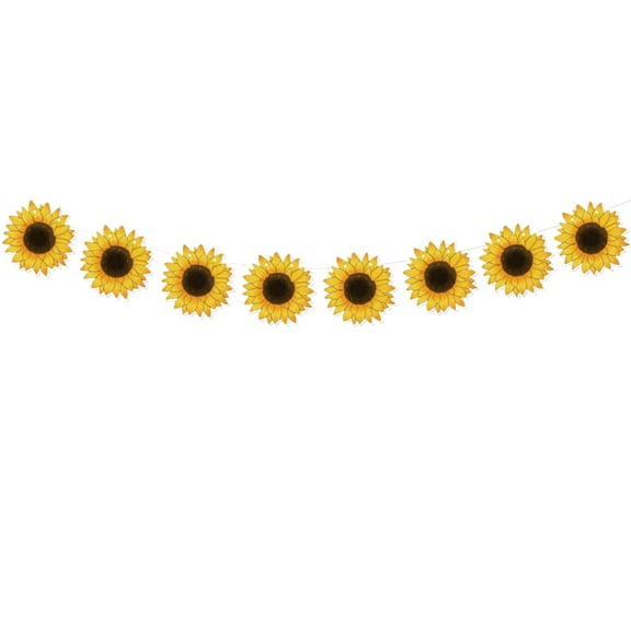 Thanksgiving Pull Banner Set 6.69x6.69in, 8-Pack Pumpkin Sunflower Theme Party Decor with Hanging Rope for Festive Atmosphere Enhancement