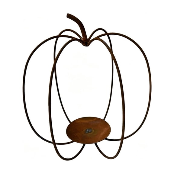 Thanksgiving Pumpkin Candle Holder Fall Decorations for Home Pumpkin Lanterns Decorative Indoor Outdoor Wrought Iron Pumpkin Shape Tealight Candle Holder for Vintage Wedding Fall Halloween Decor