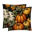 thumbnail image 1 of Thanksgiving Pumpkin Covers Set of 2 - Available in 16x16, 18x18, 20x20 Inches with Unique Patterns - for Home Decor, Throw Pillow Inserts, Pillow Inserts, Bed Pillow - Ideal for All Occasions!, 1 of 6