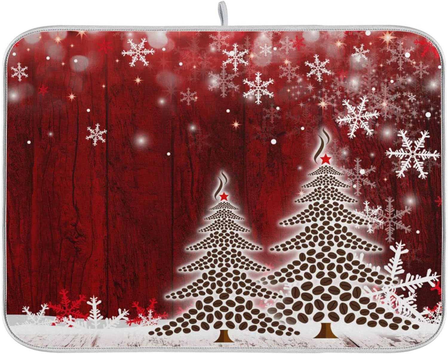 Thanksgiving Pumpkin Dish Drying Mats for Kitchen Counter Fall Harvest Maple Leaves Dry Dishes