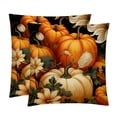 thumbnail image 1 of Thanksgiving Pumpkin Elegant Velvet Throw Pillow Covers and Inserts - Set of 2, Available in 16x16, 18x18, 20x20 Inches for Home Decor, Unique Patterns for Sofa, 1 of 6