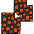 thumbnail image 1 of Thanksgiving Pumpkin Halloween Design Washcloth 12x12in Set, 6 Pack Absorbent Cotton Towel Square Kitchen Dishes Towels, Soft Cleaning Face Hand Towel Fast Drying, 1 of 7