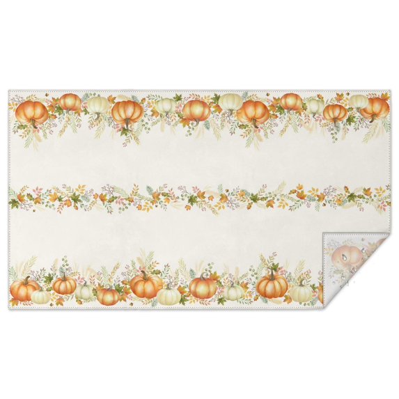 Thanksgiving Pumpkin Harvest Tablecloth,Oil Proof Spill Proof Polyester Table Cover for Rectangle Tables,Durable Table Cloths Cute Tablecloths for Dining Room Camping Indoor Outdoor