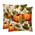 thumbnail image 1 of Thanksgiving Pumpkin Leaves Pillow Covers Sets - Decorative Pillows for Bed and Couch - Unique Patterns - Available in 16x16, 18x18, and 20x20 Inches - Set of 2 for Any Occasion, 1 of 6
