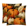 thumbnail image 1 of Thanksgiving Pumpkin Leaves Velvet Bed Pillow Throw Covers Pillow Inserts Throw Pillows with Unique Patterns - Set of 2, Sizes 16x16, 18x18, 20x20 Inches for Various Occasions, 1 of 6