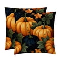thumbnail image 1 of Thanksgiving Pumpkin Luxurious Velvet Decorative Pillows Covers - Set of 2 Throw Pillow Covers for Chair, Unique Patterns, 16x16, 18x18, 20x20 Inches for Any Occasion, 1 of 6