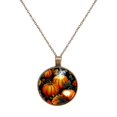 thumbnail image 1 of Thanksgiving Pumpkin Necklace Personalized Custom Photo Round Pendant Adjustable Stainless Steel Necklaces with Gift Box for Men Women Mothers Valentine's Jewelry Gift, 1 of 6