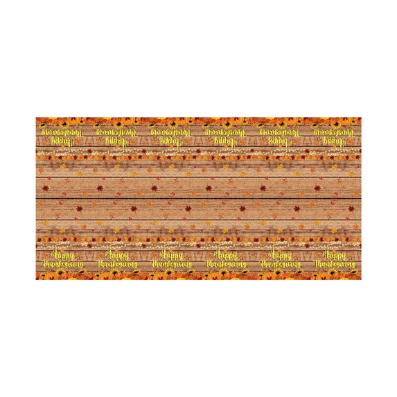 Thanksgiving Pumpkin PEVA Tablecloth 53.93*107 in Party Tablecloths Maple Leaf Table Cover Rectangle Disposable Tablecloths for Autumn Harvest Party Holiday Dining Home Decor