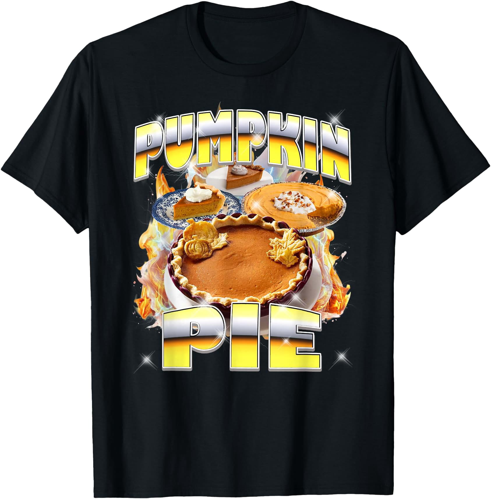 Thanksgiving Pumpkin Pie Bootleg 90S Rap T-Shirt - Walmart.com