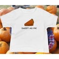 thumbnail image 1 of Thanksgiving Pumpkin Pie Graphic Tee, Cute Fall T-Shirt for Women, Soft Comfort Top，Crew neck，Causal，cotton，white，S-5XL, 1 of 5