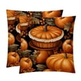 thumbnail image 1 of Thanksgiving Pumpkin Pie Velvet Decorative Throw Pillow Inserts - Set of 2, Chair Pillow Covers - Unique Patterns, 16x16, 18x18, 20x20 Inches for Home Decor & More, 1 of 6