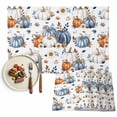 thumbnail image 1 of Thanksgiving Pumpkin Placemats Set of 4 Fall Sunflower Leaves Heat Insulated Linen Place Mats, Washable Stain-Proof Table Mats for Dining Tables Holiday Decor 13x19inch, 1 of 9
