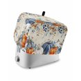 thumbnail image 1 of Thanksgiving Pumpkin Small Toaster Cover 2 Slice, Kitchen Appliance Covers, Fall Blue White Orange Plants Toaster Oven Cover with Loop, Bread Machine Cover Polyester Dust Cover Protection, 1 of 4
