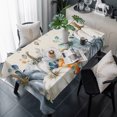 thumbnail image 1 of Thanksgiving Pumpkin Table Cloth Waterproof Tablecloths, Fall Eucalyptus Autumn Leaves Beige Tablecloth Dining Table Cover for Kitchen Party Tabletop Outdoor, Rectangle Tablecloth 54x108 Inch, 1 of 9