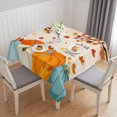 thumbnail image 1 of Thanksgiving Pumpkin Table Cloth Waterproof Tablecloths, Orange Yellow Autumn Maple Leaf Tablecloth Dining Table Cover for Kitchen Party Tabletop Outdoor, Square Tablecloth 54x54 Inch, 1 of 9