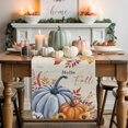 thumbnail image 1 of Thanksgiving Pumpkin Table Runner, Autumn Thanksgiving Kitchen Dining Table Decoration for Home Party Decor 13x60 Inches, 1 of 9