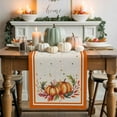 thumbnail image 1 of Thanksgiving Pumpkin Table Runner, Autumn Thanksgiving Kitchen Dining Table Decoration for Home Party Decor 14x72 Inches, 1 of 9