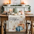 thumbnail image 1 of Thanksgiving Pumpkin Table Runner, Autumn Thanksgiving Kitchen Dining Table Decoration for Home Party Decor 18x72 Inches, 1 of 9