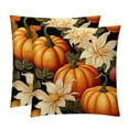 thumbnail image 1 of Thanksgiving Pumpkin Throw Pillow Covers - Set of 2 - Unique Patterns, 16x16, 18x18, 20x20 Inches - Bed Pillow Decor for Home for All Occasions, 1 of 6