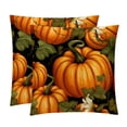 thumbnail image 1 of Thanksgiving Pumpkin Throw Pillow - Velvet Pillow Inserts Covers with Unique Patterns - Set of 2 - Available in 16x16, 18x18, 20x20 Inches for Various Occasions, 1 of 6