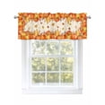 thumbnail image 1 of Thanksgiving Pumpkin Valances for Windows Fall Deciduous Retro Beige Texture Rod Pocket Curtains Valance Short Window Treatment Drapes for Living Room, Bedroom Bathroom 56"&nbsp;W x 16" L, 1 of 5