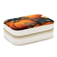 thumbnail image 1 of Thanksgiving Pumpkin Velvet Portable Earring Holder with Removable Compartment: Display Case, Jewelry Box, Decorative Box - Gift!, 1 of 7