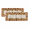thumbnail image 1 of Thanksgiving Pumpkins Curtain Valances for Windows, Kitchen Valance Window Treatments Panel 2 Pack, Sunflowers Chalet Beige Retro Country Rod Pocket Short Curtains for Bathroom Bedroom 60 x 18 Inch, 1 of 8