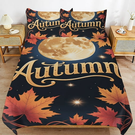thanksgiving-pumpkins-fall-leaves-bedding-set-couple-bedclothes