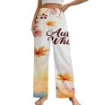 thumbnail image 1 of Thanksgiving Pumpkins Fall Leaves Pajamas For Women Loose Retro Night Pajama Pants Comfortable Sleepwear Bottoms Homewear, 1 of 6