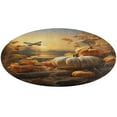 thumbnail image 1 of Thanksgiving Pumpkins Round Small Area Rug, Print Non Slip Washable Floor Mat, Soft Throw Rug for Living Room, Powder Room Entryway, Bathroom, Bedside, 1 of 7