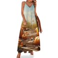 thumbnail image 1 of Thanksgiving Pumpkins Sleeveless Dress Woman Fashion Long Dresses Women's Summer Suit Dress Summer 2025 Women, 1 of 7
