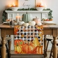 thumbnail image 1 of Thanksgiving Pumpkins Table Runner, Autumn Thanksgiving Kitchen Dining Table Decoration for Home Party Decor 13x72 Inches, 1 of 9