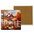 thumbnail image 1 of Thanksgiving Ragdoll Pilgrim Grateful, Thankful, Blessed Fall Welcome Set of 4 Stone Coasters Cat Lover Kitten Owner Gifts Idea 4x4in Absorbent Soapstone Coaster - 00021, 1 of 5