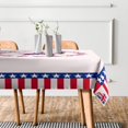 thumbnail image 1 of Thanksgiving Rectangular Tablecloth American Flag Stars Table Cloth Washable Table Cover for Holiday Dinner Picnic Indoor Outdoor Party Dining Room Table Decor (60x84inch), 1 of 6