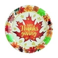 thumbnail image 1 of Thanksgiving Round Paper Plates with Maple Leaf and Pumpkin Print for Disposable Tableware Ideal for Thanksgiving Decorations and Festive Gatherings Quick Cleanup and Party Ready, 1 of 6