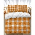 thumbnail image 1 of Thanksgiving Rustic Bedding Duvet Cover Set Queen Size 4 Pieces Farmhouse Orange Lattice Bedding Set with Zipper Closure, 1 Comforter Cover 90x92 Inches 1 Flat Sheet & 2 Pillow Cases, 1 of 7