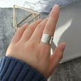 Thanksgiving Sales 2024 2packs Rings,Handmade Hammered Wide Silver Ring