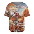 thumbnail image 1 of Thanksgiving Scottish Fold Pilgrim Grateful, Thankful, Blessed Fall Welcome All Over Print 3D Baseball Shirt Cat Lover Kitten Owner Gifts Softball Sport - 00021, 1 of 6