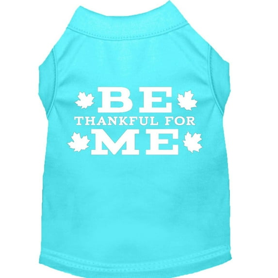 Thanksgiving Screen Print Pet Shirt, "Be Thankful For Me"