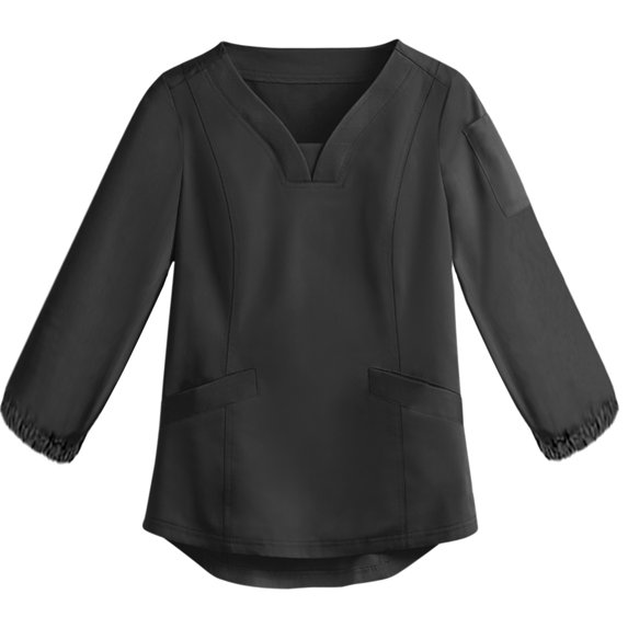 Thanksgiving Scrub Tops Women Plus Size Christmas Tops Thanksgiving Scrubs for Women with Pockets Black Size 2XL