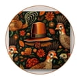 thumbnail image 1 of Thanksgiving Set of 6PCS Cute Round Coasters, Microfiber Leather Drink Coasters, 4.3x4.3 Inch Table Coasters for Drinks, Coasters for Home and Kitchen Decor., 1 of 6