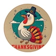 thumbnail image 1 of Thanksgiving Set of 6 Cool Round Microfiber Leather Coasters, 11x11 cm/4.3x4.3 in, Stylish Drink Mats for Home and Office Decor, 1 of 6
