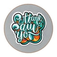 thumbnail image 1 of Thanksgiving Set of 6 Round Microfiber Leather Coasters, 11x11 cm/4.3x4.3 Inches - Drink Coasters for Home and Office Use, 1 of 6