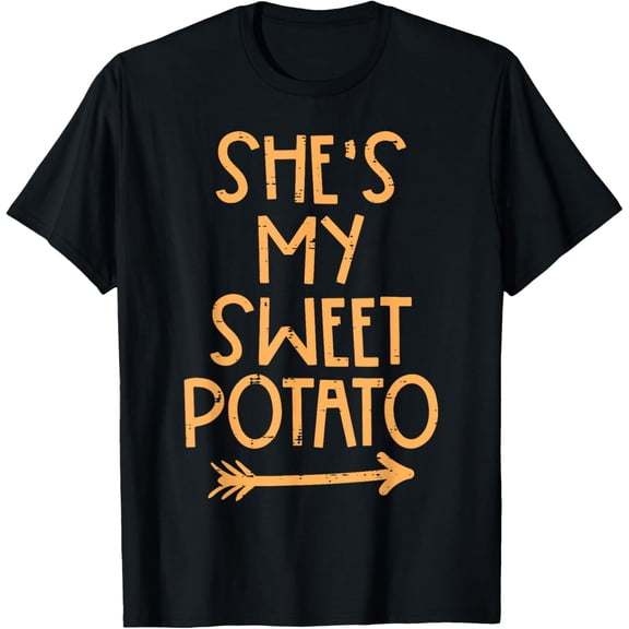 Thanksgiving Shes My Sweet Potato Matching Couple Fall Men T-Shirt