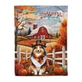 thumbnail image 1 of Thanksgiving Shetland Sheepdog Pilgrim Grateful, Thankful, Blessed Fall Welcome Cozy Fleece Blanket Sheltie Dog Lover Gifts Warm Soft Throw Blanket - 00021, 1 of 5