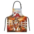 thumbnail image 1 of Thanksgiving Shih Tzu Pilgrim Grateful, Thankful, Blessed Fall Welcome Apron Lion Dog Lover Gifts for Cooking Grilling Baking Painting Gardening - 00021, 1 of 5