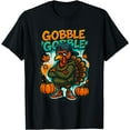 thumbnail image 1 of Thanksgiving Shirt for Boys Kids Youth Hip Hop Turkey T-Shirt, 1 of 4