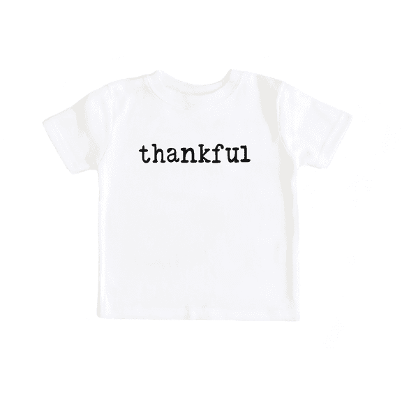 Thanksgiving Shirt for Kids – Cute Simple White T-Shirt for Holiday Celebrations
