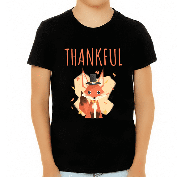 Thanksgiving Shirts for Boys Cute Fox Shirt Fall Shirts Boys Thanksgiving Gifts Boys Thanksgiving Shirt